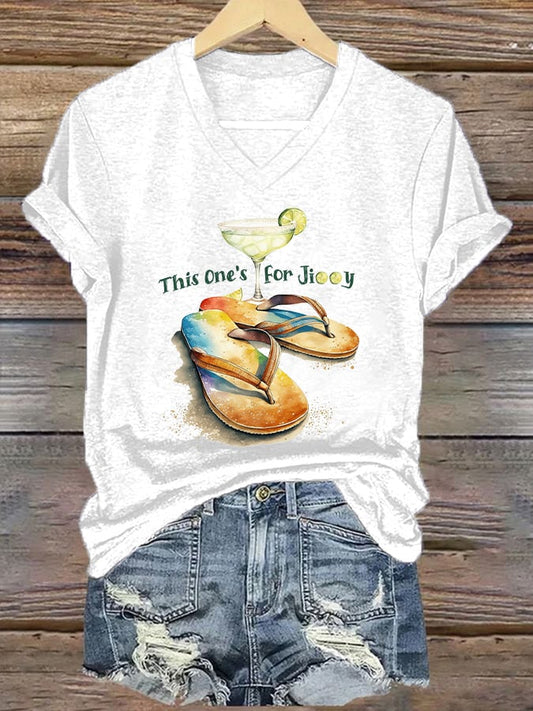 Women's beach vacation Day Iron On Short Sleeve T-Shirt