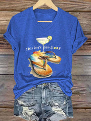 Women's beach vacation Day Iron On Short Sleeve T-Shirt