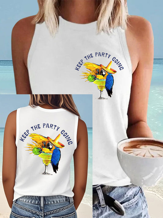 Women's beach vacation Day Faux Cotton Vest