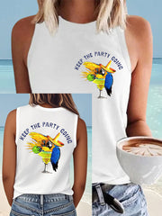 Women's beach vacation Day Faux Cotton Vest