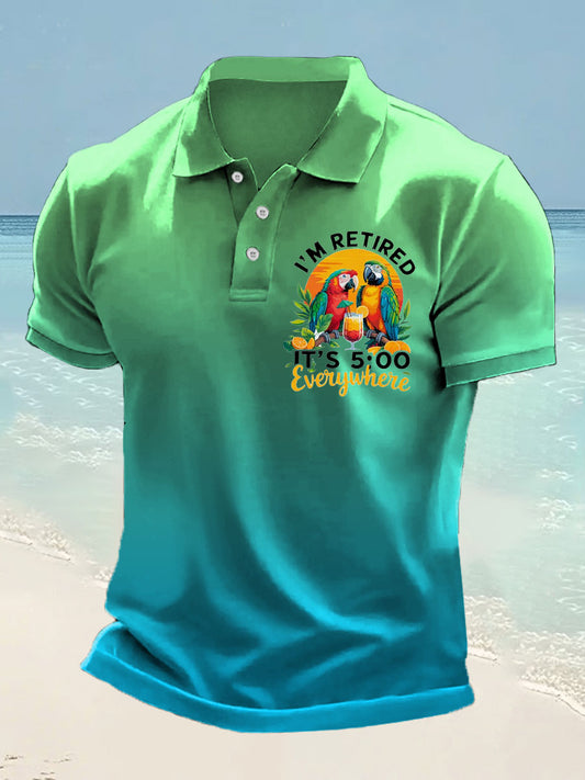 Men's beach vacation Day short sleeve shirt