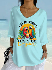 Women's  beach vacation Day  Long Sleeve Printed Shirt