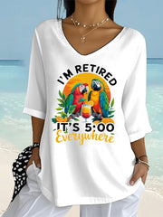 Women's  beach vacation Day  Long Sleeve Printed Shirt