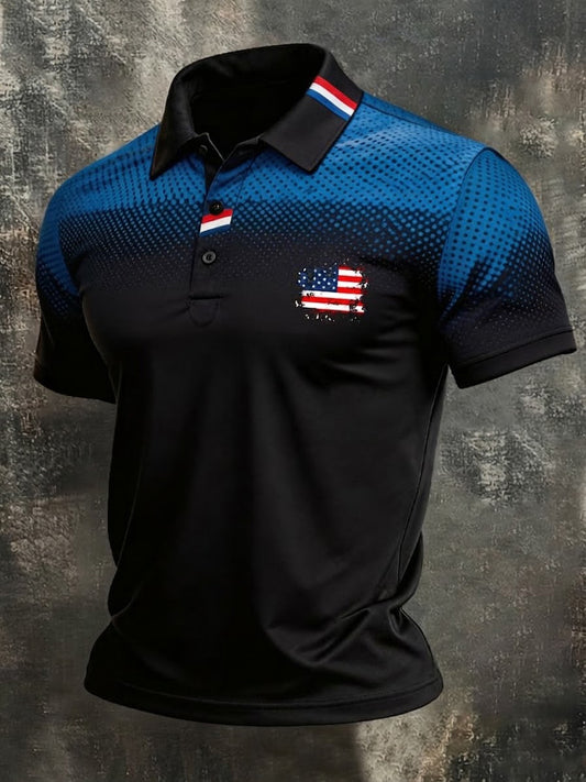 Men's American Flag Printed Shirt