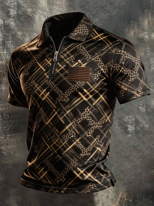 Men's Retro Patriot Print Shirt
