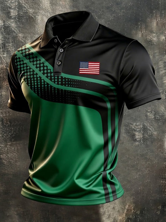 Men's American Flag Printed Shirt