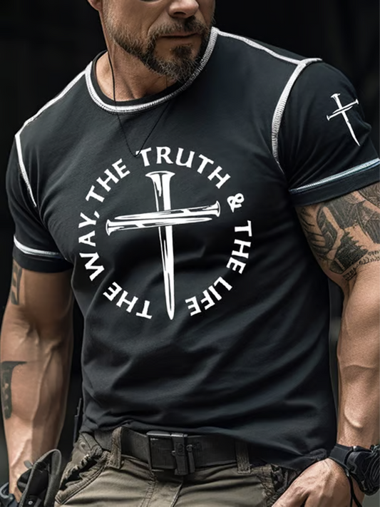 Men's Jesus The Way, The Truth and The Life Print short sleeves t-shirt