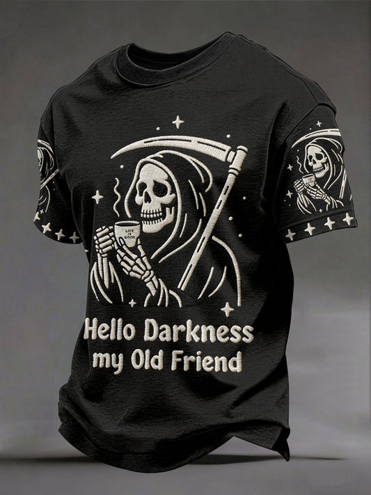 Men's 'hello darkness my old friend' T-shirts