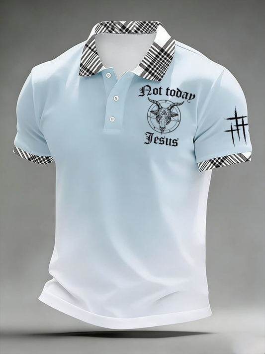 Men's Not Today Jesus Business Shirt