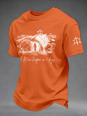 Men's 'A Lot Can Happen In Three Days' Printed Casual T-Shirt