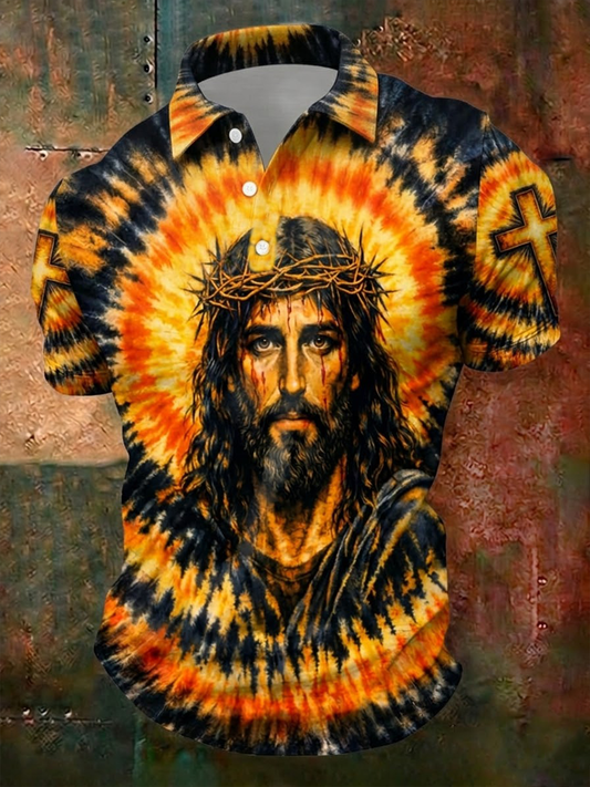 Men's Tie-Dye Jesus Shirt