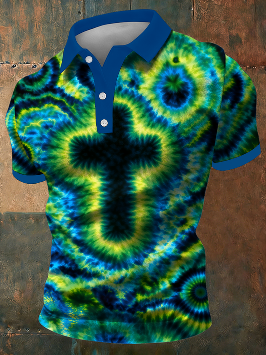 Men's Tie-dye Cross Shirt