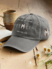 Unisex  Jesus John 14:6 Jesus The Way, The Truth, The Life Christian Cross Print Hat