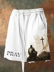 Men's Faith Cross Pray Printed Shorts