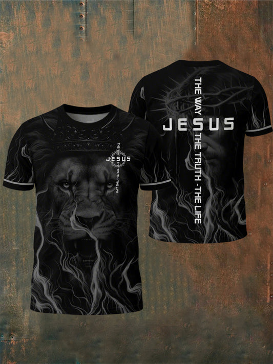 Men's Jesus Cross The Way, The Truth, The Life Short Sleeve  T-shirt