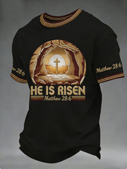 Men's He is Riser MATTHEW 28:6 Short Sleeves Tee