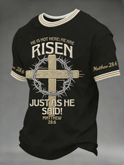 Men's He is Riser MATTHEW 28:6 Short Sleeves Tee