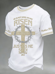 Men's He is Riser MATTHEW 28:6 Short Sleeves Tee