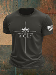 Men's 'I Can’t But I Know A Guy' Printed Casual T-Shirt