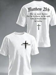 Men's He is Riser MATTHEW 28:6 Tee