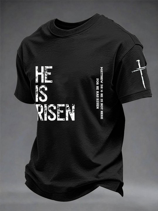 Men's He Is Risen short sleeves t-shirt