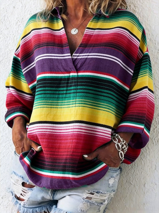 Women's Mexican Cinco de Mayo Cotton and Linen Top