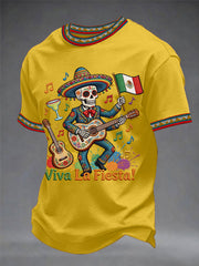 Men's Cinco De Mayo Viva La Fiesta! Print Casual Tee