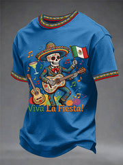 Men's Cinco De Mayo Viva La Fiesta! Print Casual Tee