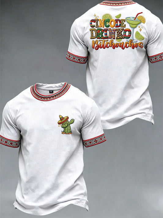 Men's Cinco de Mayo Printed Casual T-Shirt