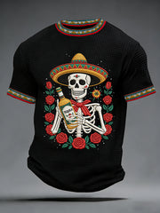 Men's Cinco De Mayo Print Waffle Short-Sleeve T-shirt