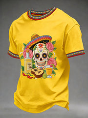 Men's Cinco De Mayo Print Short-Sleeve O-neck T-shirt