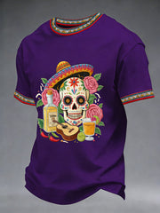 Men's Cinco De Mayo Print Short-Sleeve O-neck T-shirt