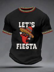 Men's Cinco De Mayo Print Waffle Short-Sleeve T-shirt