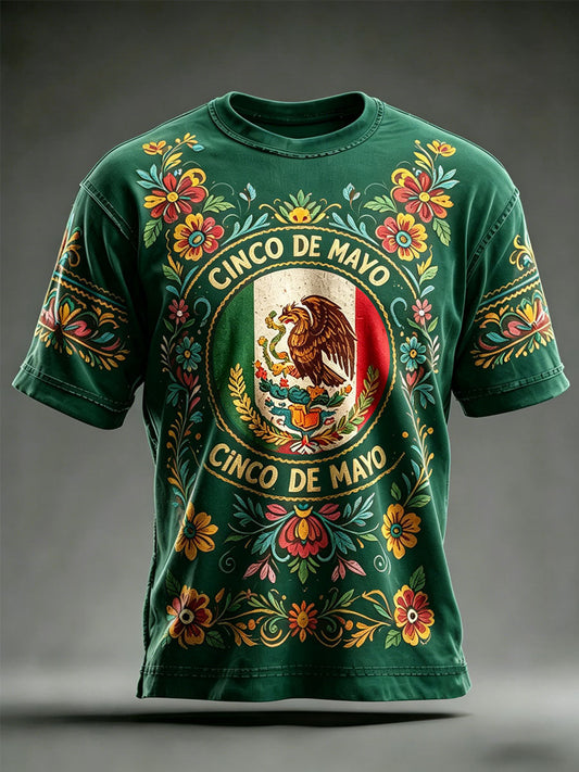 Men's Cinco de Mayo Printed Casual T-Shirt