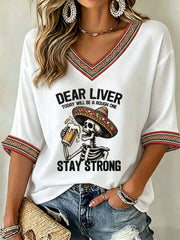 Women's Cinco de Mayo Print Casual T-shirt