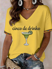 Women's Cinco de Mayo V-Neck T-Shirt
