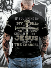 Men's Christian Jesus Print Casual Tee