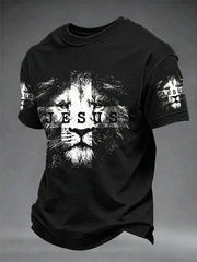 Men's Christian  Jesus Cross Short Sleeve T-shirt
