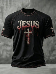 Men's Faith JESUS Printed Casual short sleeves t-shirt