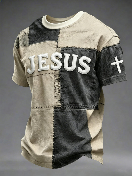 Men's Christian Cross Print Tee