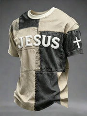 Men's Christian Cross Print Tee