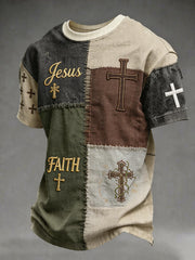 Men's Christian Cross Print Tee