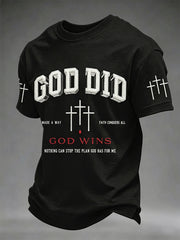 Men's Christian Cross Print Tee