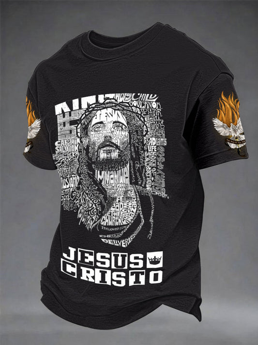 Men's Faith Print Casual T-Shirt