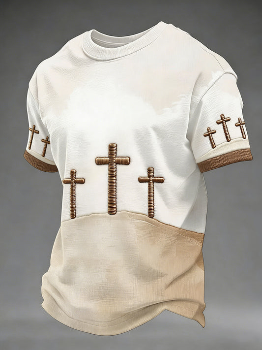 Men's Christian Cross Print Tee