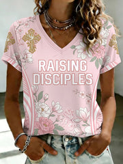 Women's Raising Disciples Christian Mom Gift T-shirt