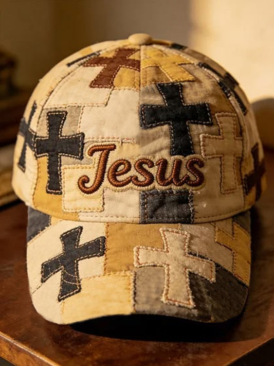 Unisex Christian Cross Print Hat