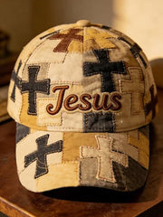 Unisex Christian Cross Print Hat