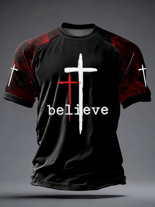 Men's Faith Printed Casual short sleeves t-shirt
