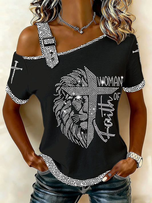 Women's Faith Off-the-Shoulder Short-Sleeve T-Shirt